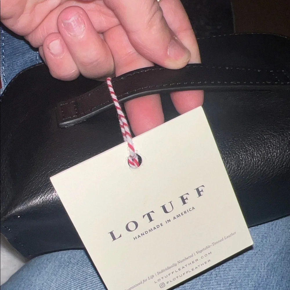 Lotuff Dopp Kit - Black Leather Makeup Pouch